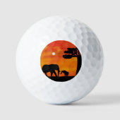 Balles De Golf Golf Belephant, , ciel, animaux, lever du soleil,  (Recto)