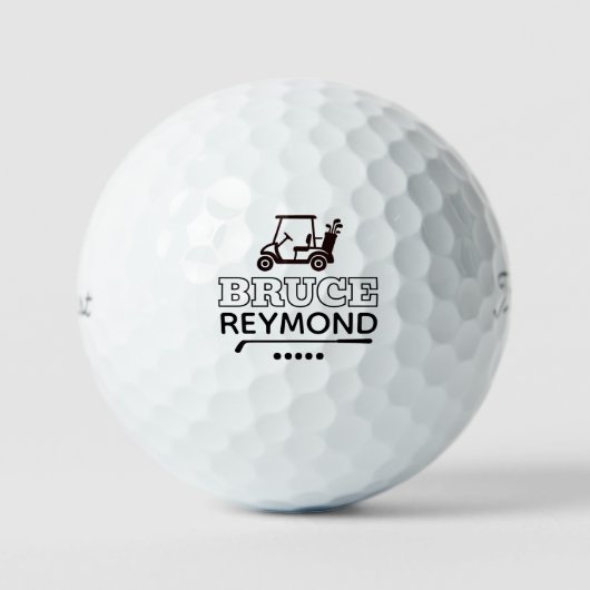 Balles De Golf Golf Cart - Custom Golfers Name Mark (Recto)