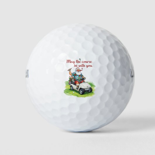 Balles De Golf Golf Christmas themed  with Santa Claus (Devant)
