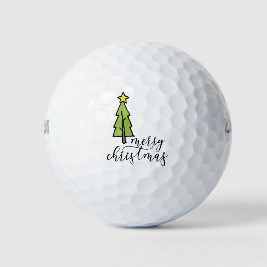 Balles De Golf Golf Christmas Tree Joyeux Noël (Devant)