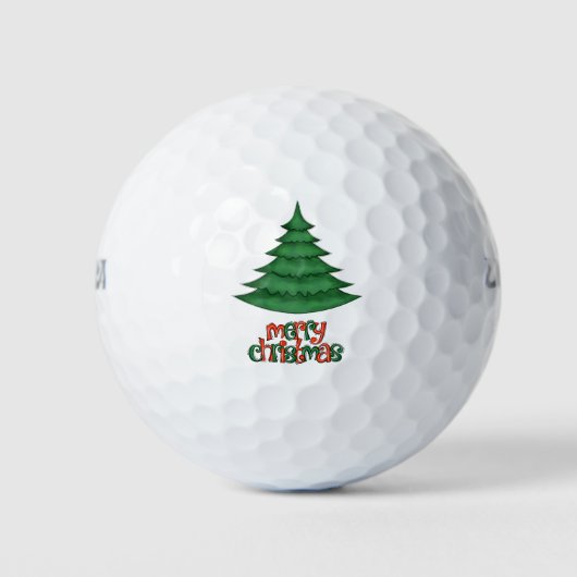 Balles De Golf Golf Christmas Tree Joyeux Noël (Devant)