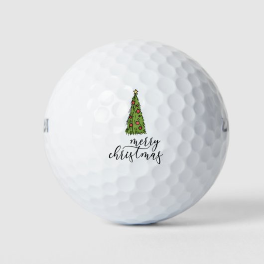 Balles De Golf Golf Christmas Tree Joyeux Noël (Devant)