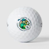 Balles De Golf Golf Club Nom Modern Monogramme (Devant)