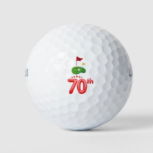 Balles De Golf Golf de 70 par par pour golfeur de 70e anniversair (Devant)