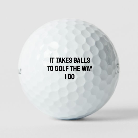 Balles De Golf Golf drôle pour hommes blancs (Recto)