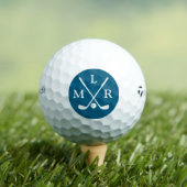Balles De Golf Golf Elegant Modern Monogram Typography blue (T-shirt Insitu)