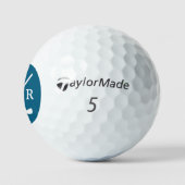 Balles De Golf Golf Elegant Modern Monogram Typography blue (Logo)