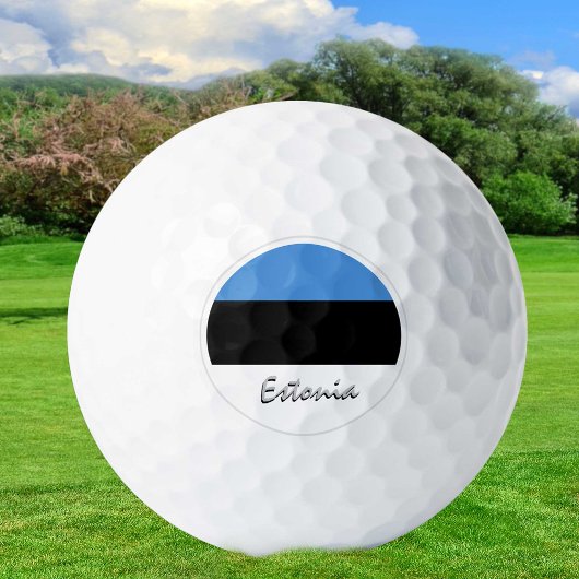 Balles De Golf Golf Estonie & Drapeau estonien / Golf Ball