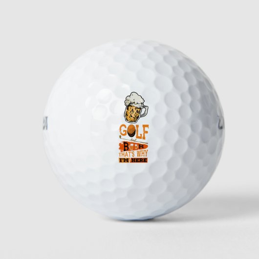 Balles De Golf Golf et bière (Devant)