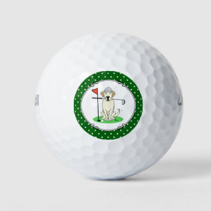 Balles De Golf Golf Golfing Yellow Lab Labrador Retriever Chien