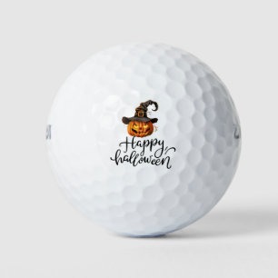 Balles De Golf Golf Halloween avec un fantôme citrouille éffrayan
