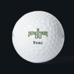 Balles De Golf Golf Happy 80th Birthday golfer Nom Numéro<br><div class="desc">Golf Happy 80th Birthday golfer Nom Numéro</div>