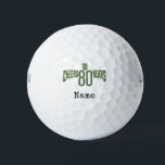 Balles De Golf Golf Happy 80th Birthday golfer Nom Numéro<br><div class="desc">Golf Happy 80th Birthday golfer Nom Numéro</div>
