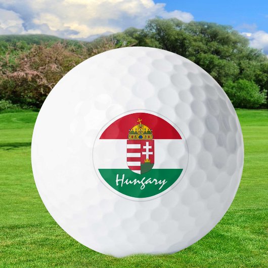 Balles De Golf Golf Hongrie & drapeau hongrois / Golf Ball