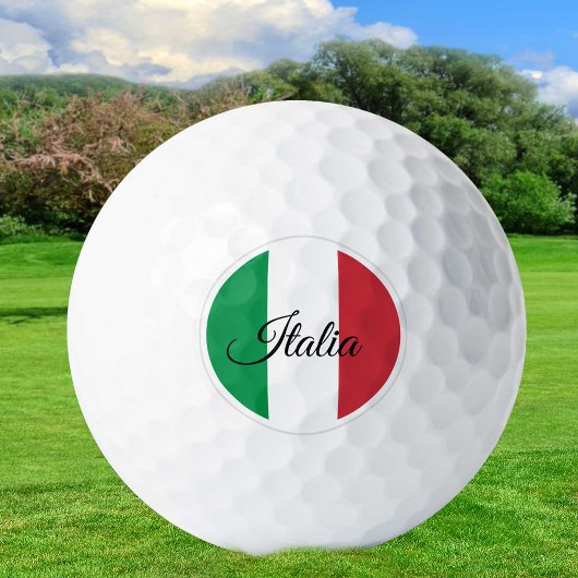Balles De Golf Golf Italie & Drapeau Italien / Golf Ball