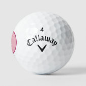 Balles De Golf Golf Joueuse Golfeuse Élégante Rose Monogramme Spo (Logo)