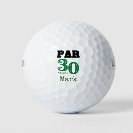 Balles De Golf Golf Joyeux 30e anniversaire par 30 ans (Devant)