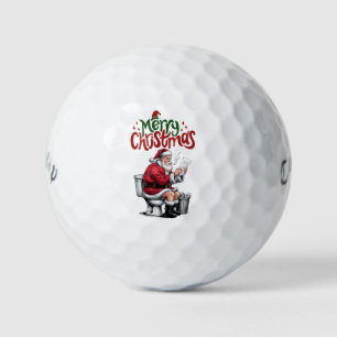 Balles De Golf Golf Joyeux Noël avec le Père Noël au golfeur
