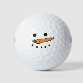 Balles De Golf Golf Joyeux Noël avec Snowman Funny (Devant)