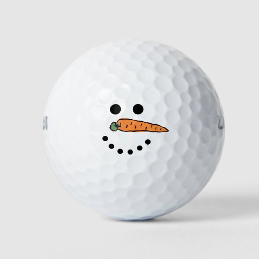 Balles De Golf Golf Joyeux Noël avec Snowman Funny (Devant)