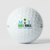 Balles De Golf Golf Modern Ball Nom & Initiales (Recto)
