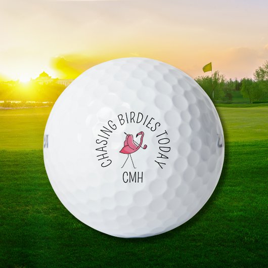 Balles De Golf Golf Moderne Monogramme Chasser les Oiselets Flama