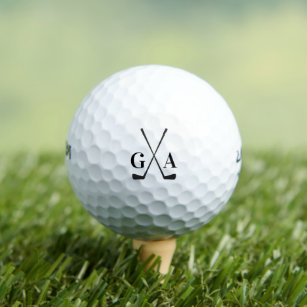 Balles De Golf Golf moderne typographie initiales monogramme élég