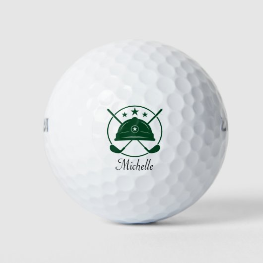 Balles De Golf Golf moderne typographie initiales monogramme élég (Devant)