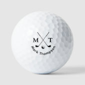 Balles De Golf Golf Moderne Typographie Monogramme (Recto)