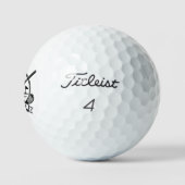 Balles De Golf Golf monogram Customized name crossed Golf clubs (Logo)