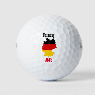 Balles De Golf Golf Monogramme Allemagne - Carte Drapeau