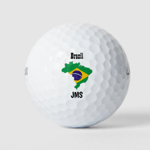 Balles De Golf Golf Monogramme Brésil Drapeau
