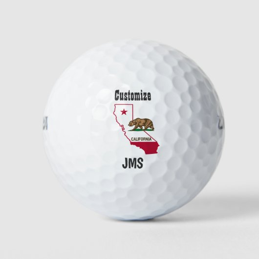 Balles De Golf Golf Monogramme Californie - Drapeau (Devant)