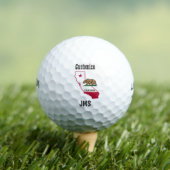Balles De Golf Golf Monogramme Californie - Drapeau (T-shirt Insitu)