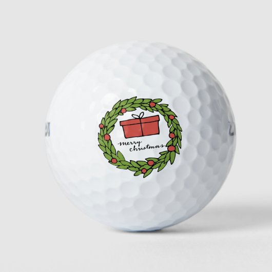 Balles De Golf Golf Noël thème pour Golfer (Devant)