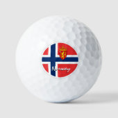 Balles De Golf Golf Norvège & Norwegian Drapeau / Golf Ball (Recto)