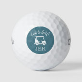 Balles De Golf Golf Panier Live to Golf Monogrammes Initiales Tur (Devant)