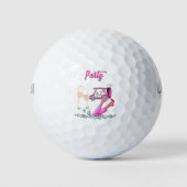 Balles De Golf Golf pour femme golfeuse thème rose (Devant)