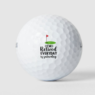 Balles De Golf Golf Retraite avec drapeau de golf drôle dire