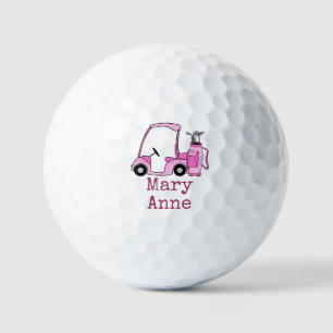 Balles De Golf Golf Rose thème pour femme golfeuse