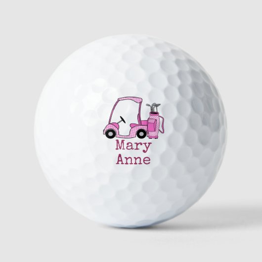 Balles De Golf Golf Rose thème pour femme golfeuse (Recto)