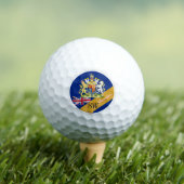 Balles De Golf Golf Royaume-Uni & Monogram, British Flag (T-shirt Insitu)