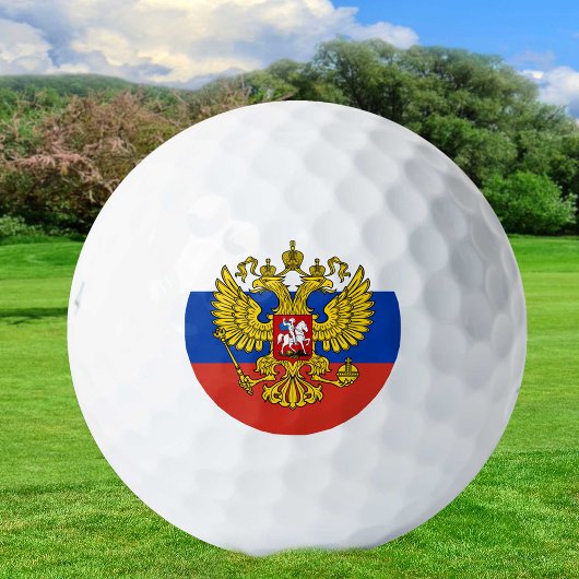 Balles De Golf Golf Russie & Drapeau Russe / Golf Р о с с и я