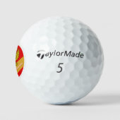 Balles De Golf Golf Russie, Monogramme & Drapeau Russe /Golden (Logo)