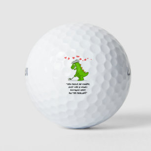 Balles De Golf Golf Saint Valentin au coeur rouge