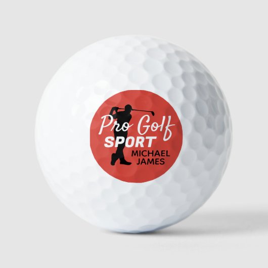 Balles De Golf Golf Silhouette, Pro Golf Sport, Personnalisé (Recto)