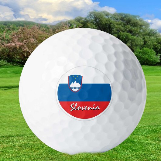 Balles De Golf Golf Slovénie & Drapeau slovène / Golf Ball