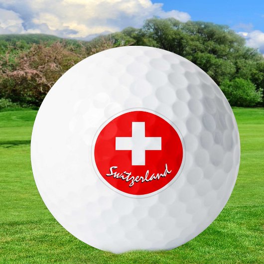 Balles De Golf Golf Suisse & Swiss Flag / Golf Ball
