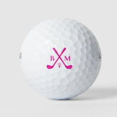 Balles De Golf Golf Typographie Moderne Initiales Monogramme Élég (Devant)