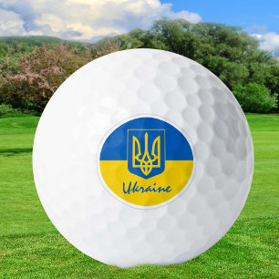 Balles De Golf Golf Ukraine & drapeau ukrainien / Bal de golf